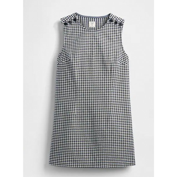 NWT Gap × DÔEN Gingham Denim Mini Dress - Size 6 - Picture 7 of 8
